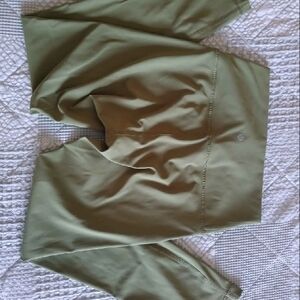 Olive Green Leggings - Capri Length